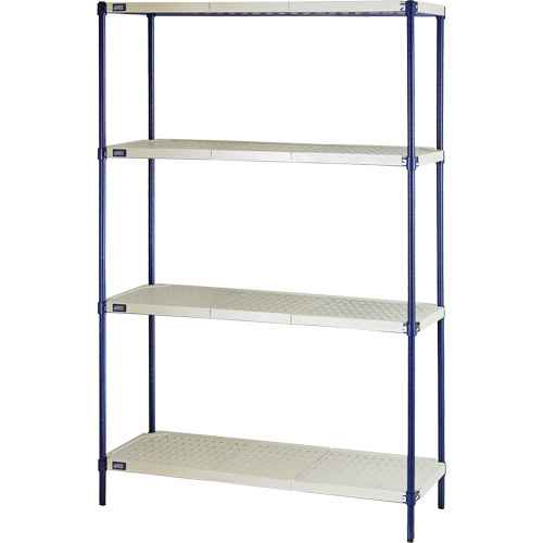 Wire Shelving Unit with Plastic Shelves (CG082)