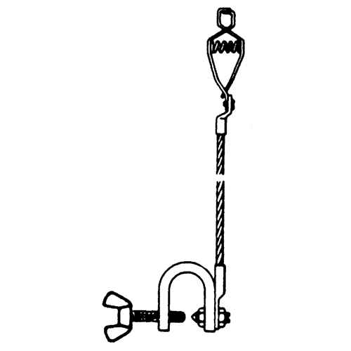 [DA753] Light-Duty Bonding & Grounding Wire Assemblies - Alligator Clip & 1" Beam Clamps (DA753)