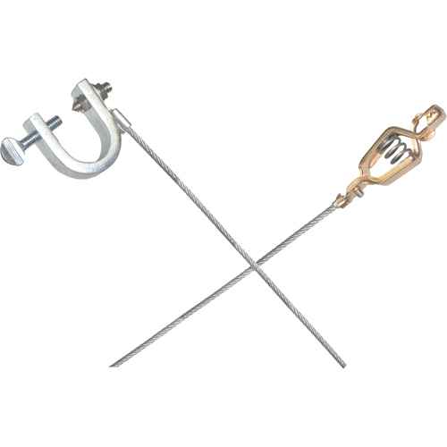 Light-Duty Bonding & Grounding Wire Assemblies - Alligator Clip & Small C-Clamps (DA762)