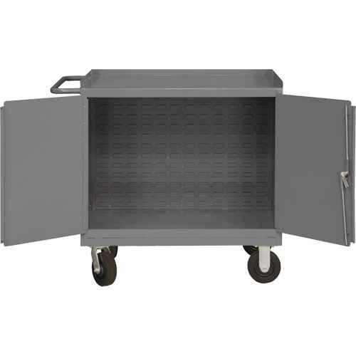 [FI857] Armoire d'établi mobile avec panneau arrière à persiennes (FI857)