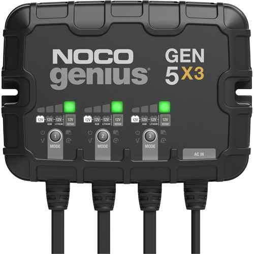 [FLU530] Genius® Gen5X3 3-Bank, 15-Amp On-Board Battery Charger (FLU530)