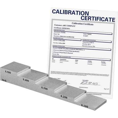 [IC992] Bloc d'étalonnage de 5 épaisseurs avec certificat ISO (IC992)