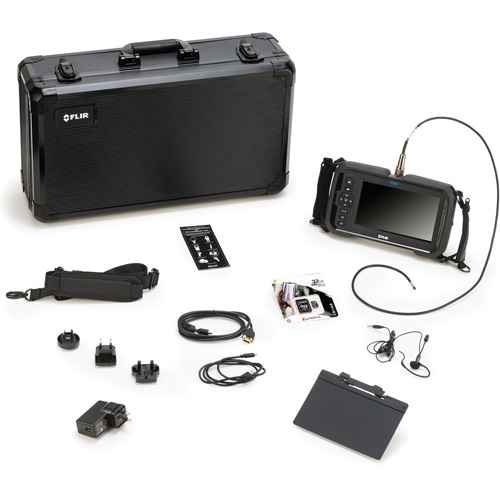 Ensemble de vidéoscope avec longue sonde double de caméra HD 4,9 mm × 1 m (ID325)