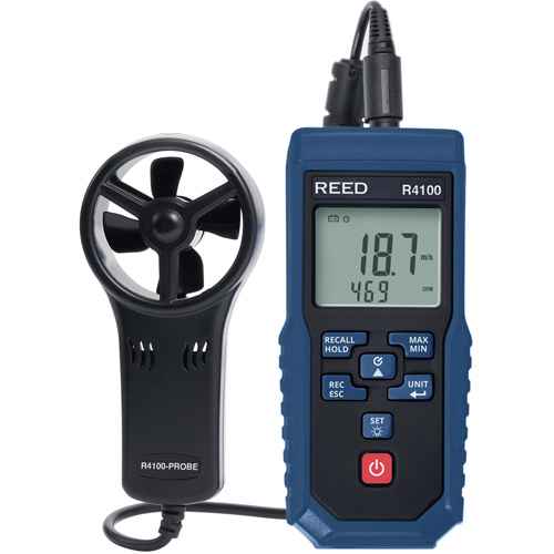 [ID566] Thermo-anémomètre à aube R4100 avec volume d'air (ID566)