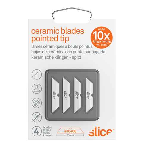[JI464] Slice™ Lames à bout pointu en céramique pour couteau pour boîte (JI464)