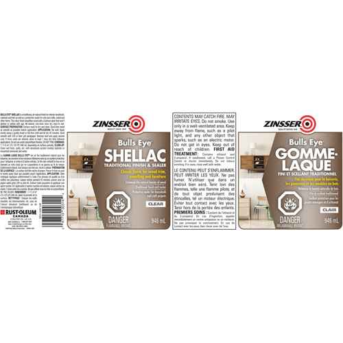 [JL283] Scellant à la gomme-laque Zinsser(MD) Bulls Eye(MD) (JL283)