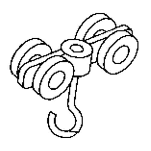[KB019] Rouleau double en acier pour rail de roulement de murs-rideaux (KB019)
