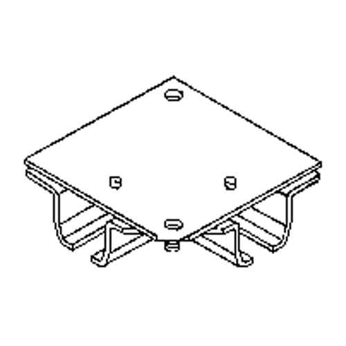 [KB026] Raccord pour joint d'angle de 90° pour murs-rideaux montés au plafond (KB026)