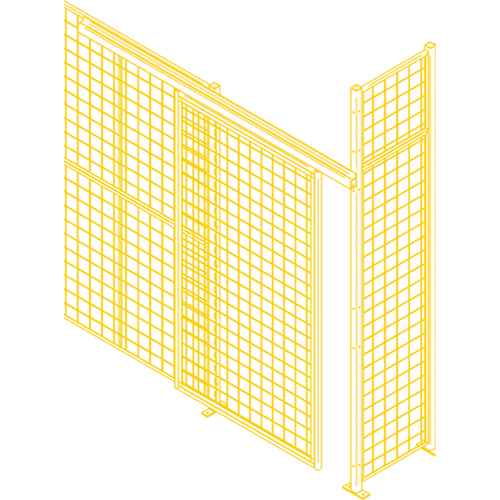 [KH940] Composantes pour partitions & cloisons grillagées - Portes coulissantes (KH940)