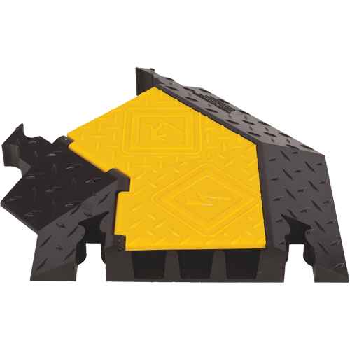 [KI188] Yellow Jacket® 3-Channel Heavy Duty Cable Protector - Left Turn (KI188)