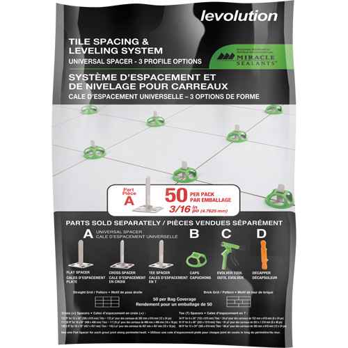Cales d'espacement universelles Miracle Sealants(MD) Levolution (KQ249)