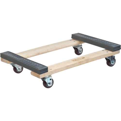 [MN218] Rubber Ends Hardwood Dolly (MN218)