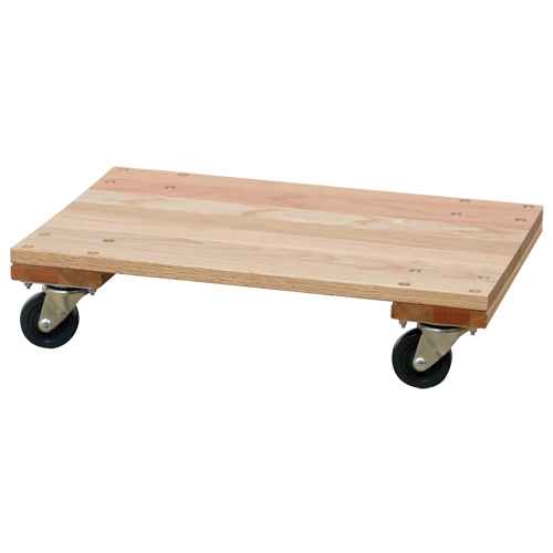 [MO199] Socle roulant à plateforme en bois solide (MO199)