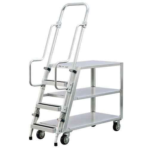[MO459] Chariot de préparation en aluminium avec échelle (MO459)