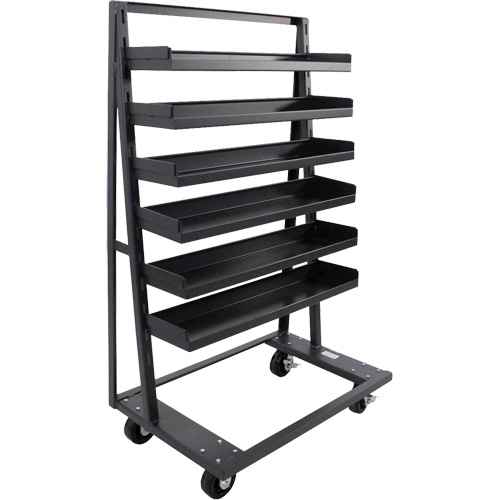 Single-Sided Heavy Duty A-Frame Cart with 6 Lipped Trays (MQ130)