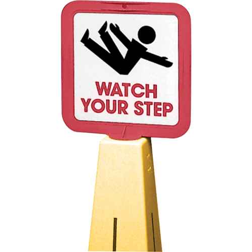 [NC700] "Watch Your Step" Traffic Cone Message Label (NC700)