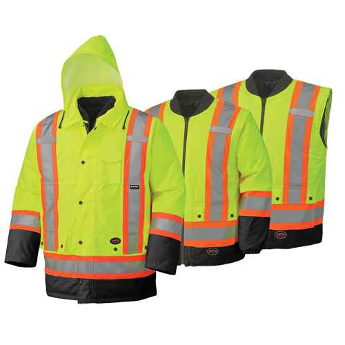 5021BB Manteau de sécurité 6 en 1 imperméable (NIT356)