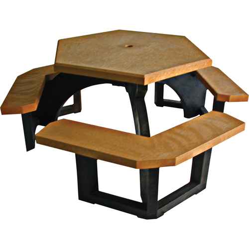 [NJ130] Tables de pique-nique hexagonales en plastique recyclé (NJ130)