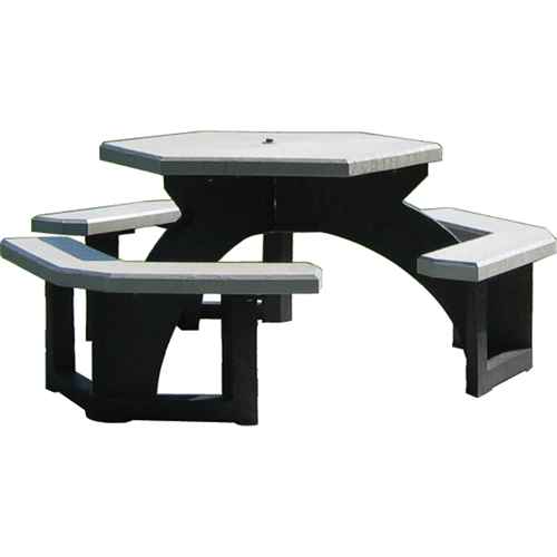 [NJ131] Tables de pique-nique hexagonales en plastique recyclé (NJ131)
