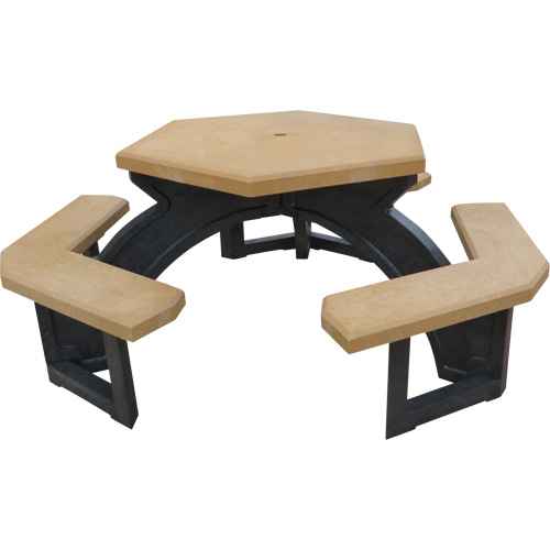 [NJ133] Tables de pique-nique hexagonales en plastique recyclé (NJ133)