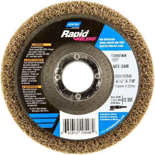 [NR609] 4-1/2X7/8 RAPID FINISH WHEEL NEX-2AM MED (NR609)