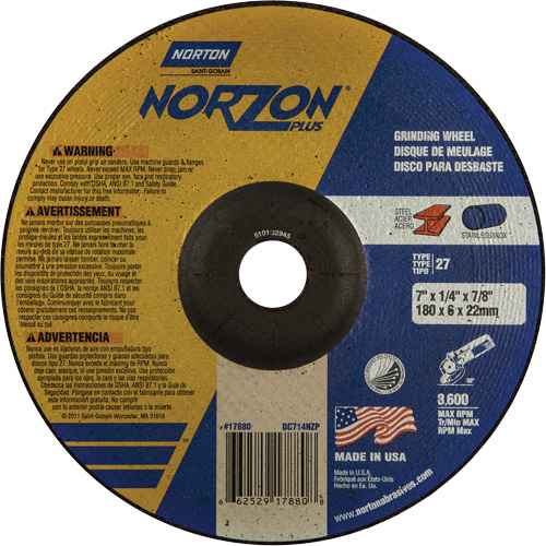 Norzon Plus® Depressed Centre Grinding Wheels (NS036)