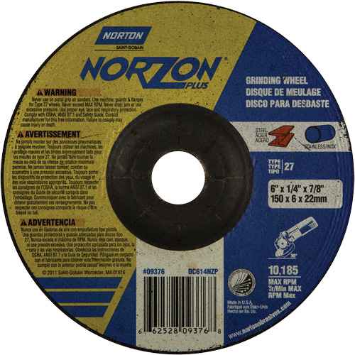 Norzon Plus® Depressed Centre Grinding Wheels (NS059)