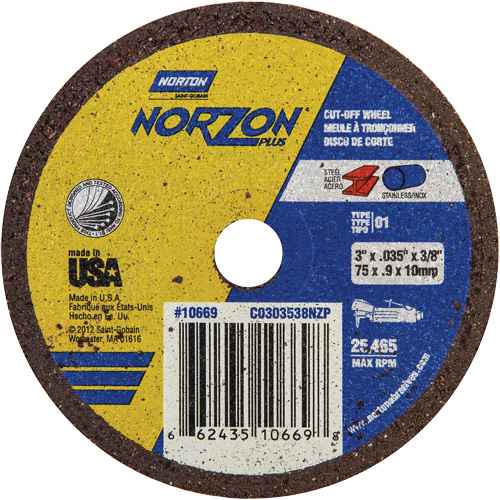 [NS139] Portable Small Diameter Reinforced Cut-Off Wheels - Norzon Plus (NS139)