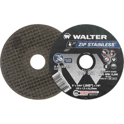 Zip™ Stainless Right Angle Grinder Reinforced Cut-Off Wheels (NS772)
