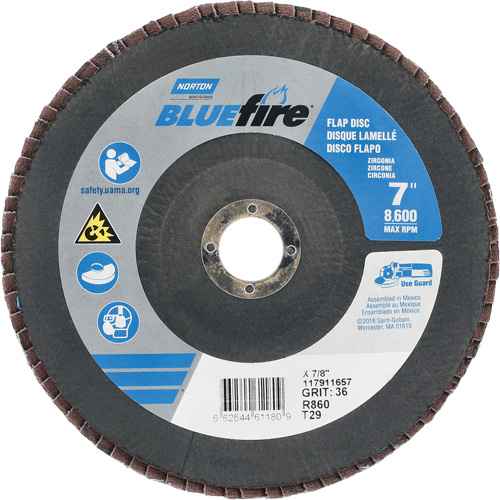 [NY507] BlueFire® R884P/R884V/R860 Center Mount Fiberglass Conical Flap Disc (NY507)