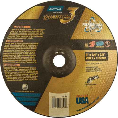 [NY568] Quantum 3 SG Depressed Center Grinding Wheel (NY568)