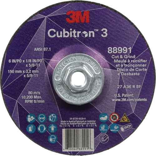 Meule à rectifier et à tronçonner Cubitron(MC) 3 (NY614)