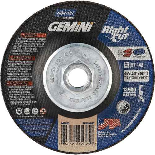 [NY668] Meule à tronçonner pour coupe à angle droit RightCut Gemini (NY668)