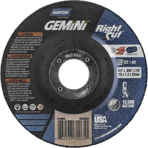 [NY682] Meule à tronçonner pour coupe à angle droit RightCut Gemini (NY682)