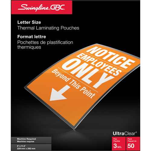 [OP831] Swingline™ GBC® UltraClear™ Laminating Letter Pouches (OP831)