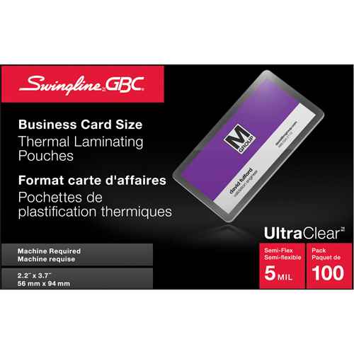 [OP832] Swingline™ GBC® UltraClear™ Laminating Business Card Pouches (OP832)