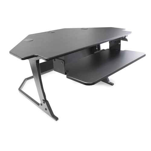 [OQ972] Poste de travail assise/debout pour bureau de coin Goya(MC) (OQ972)