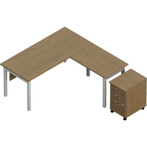 [OR448] Bureau en "L" avec caisson Newland (OR448)