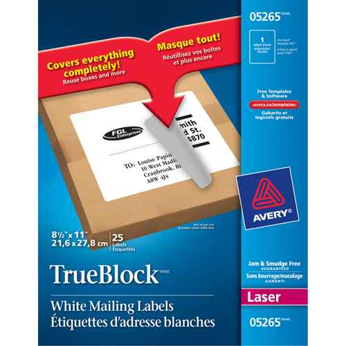 [OT813] TrueBlock™ Laser Shipping Labels (OT813)