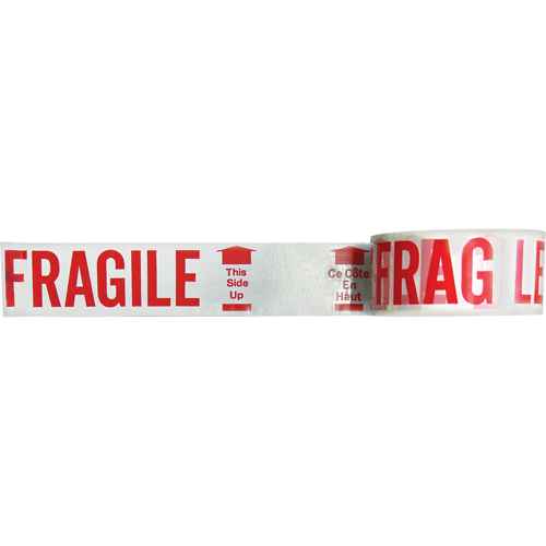 [PE080] Ruban imprimé bilingue – Fragile ce côté en haut (PE080)