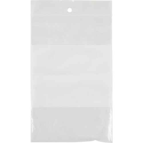 Sacs en poly avec espace inscriptible blanc (PF926)