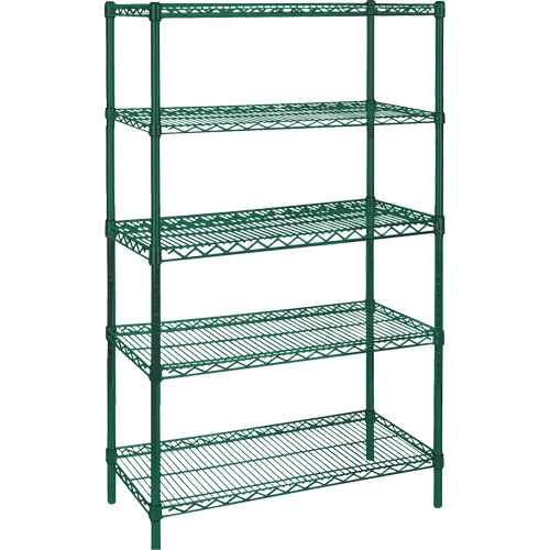 [RL666] Heavy-Duty Green Epoxy Finish Wire Shelving (RL666)