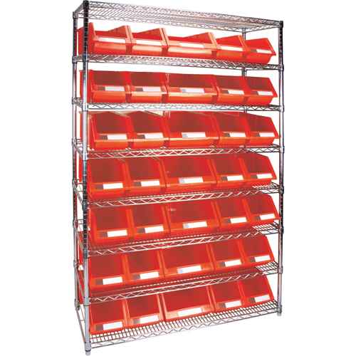 [RL830] Heavy-Duty Wire Shelving Unit with Storage Bins (RL830)