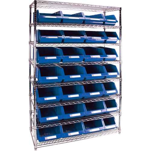 [RL831] Heavy-Duty Wire Shelving Unit with Storage Bins (RL831)