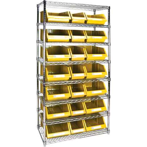 [RL840] Heavy-Duty Wire Shelving Unit with Storage Bins (RL840)