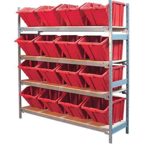 [RL980] Wide Span Shelving with Jumbo Plastic Bins (RL980)