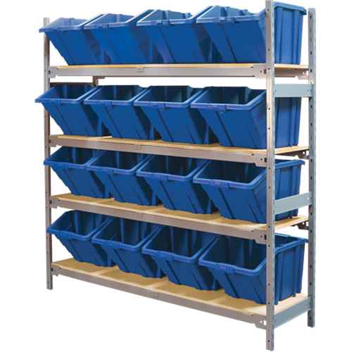 [RL981] Wide Span Shelving with Jumbo Plastic Bins (RL981)
