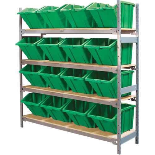 [RL982] Wide Span Shelving with Jumbo Plastic Bins (RL982)
