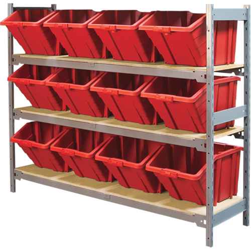 [RL984] Wide Span Shelving with Jumbo Plastic Bins (RL984)