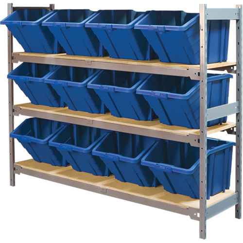 [RL985] Wide Span Shelving with Jumbo Plastic Bins (RL985)